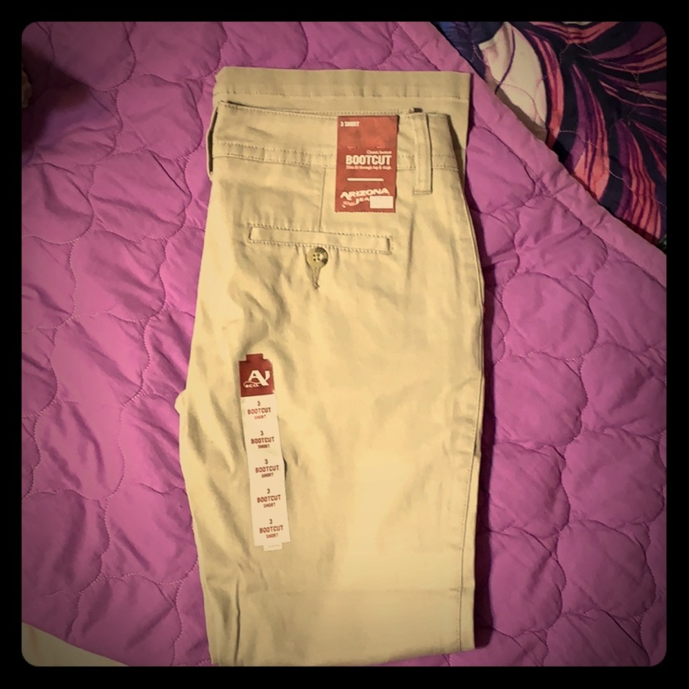 Khaki bootcut pants